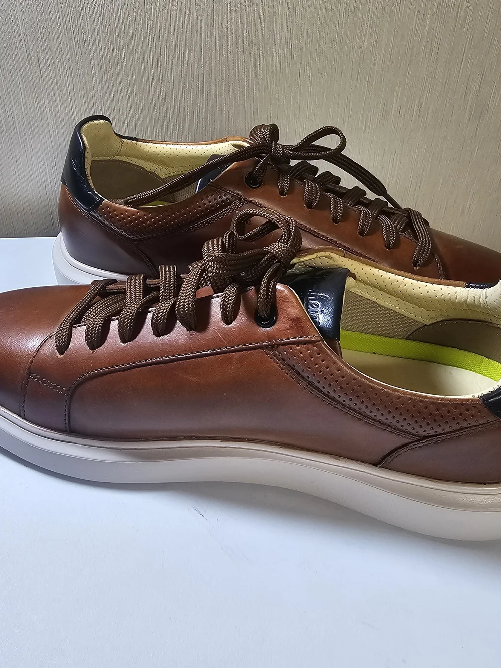 Florsheim Social LT Sneaker Men’s 9M Cognac Brown Leather Comfortech